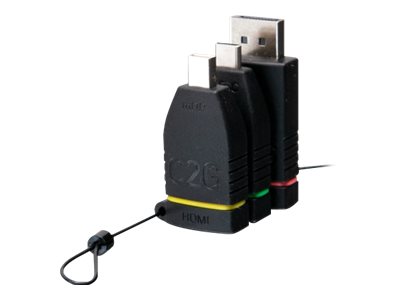 C2G Universal Adapter Ring with Color Coded Connectors - Kit d'adaptateur vidéo / audio - noir - support 4K - 29878 - Accessoires pour téléviseurs