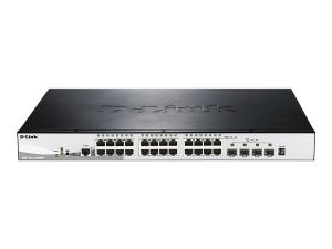 D-Link DGS 1510-28XMP - Commutateur - C3 - intelligent - 24 x 10/100/1000 (PoE+) + 4 x 10 Gigabit SFP+ - de bureau, Montable sur rack - PoE+ (370 W) - DGS-1510-28XMP/E - Concentrateurs et commutateurs gigabit