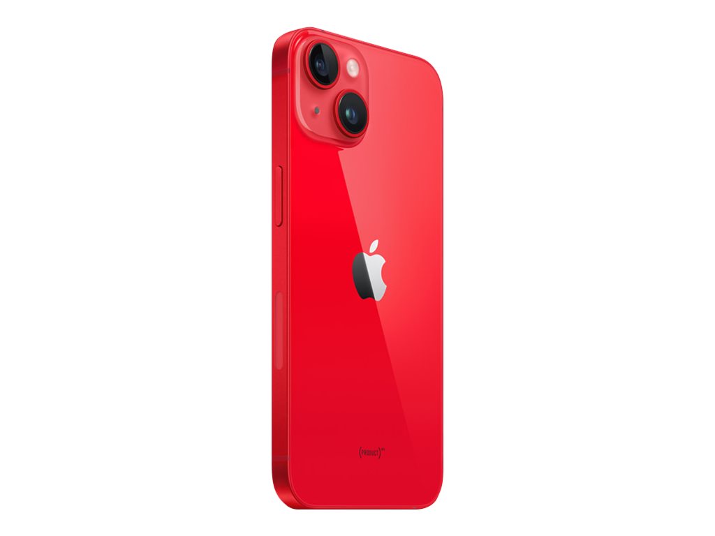 Apple iPhone 14 - (PRODUCT) RED - 5G smartphone - double SIM / Mémoire interne 128 Go - écran OEL - 6.1" - 2532 x 1170 pixels - 2x caméras arrière 12 MP, 12 MP - front camera 12 MP - rouge - MPVA3ZD/A - iPhone