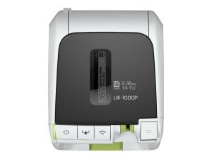 Epson LabelWorks LW-1000P - Imprimante d'étiquettes - transfert thermique - Rouleau (3,6 cm) - 360 dpi - jusqu'à 35 mm/sec - USB 2.0, LAN, Wi-Fi(n) - outil de coupe - vert, gris pâle - C51CD06200 - Imprimantes thermiques