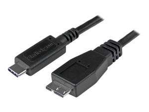 StarTech.com Câble USB-C vers Micro-B de 1 m - Cordon USB C vers Micro B - USB 3.1 - M/M - Noir - Câble USB - 24 pin USB-C (M) pour Micro-USB de type B (M) - USB 3.1 - 1 m - noir - pour P/N: HB31C2A2CB, PEXUSB311AC3, PEXUSB312A1C1H, PEXUSB312A2C2V, PEXUSB312C3, PEXUSB321C - USB31CUB1M - Câbles USB