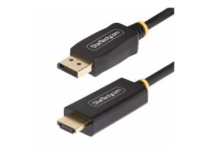 StarTech.com 6.6ft (2m) DisplayPort to HDMI Adapter Cable, 4K 60Hz with HDR, DP to HDMI 2.0b, Active Video Converter, DisplayPort Desktop to HDMI Monitor, M/M - DisplayPort to HDMI Cord (6F-DP-HDMI-4K60-HDR) - Câble adaptateur - DisplayPort mâle pour HDMI mâle - 2 m - noir - support pour 4K60Hz, prise en charge HDR - 6F-DP-HDMI-4K60-HDR - Accessoires pour téléviseurs