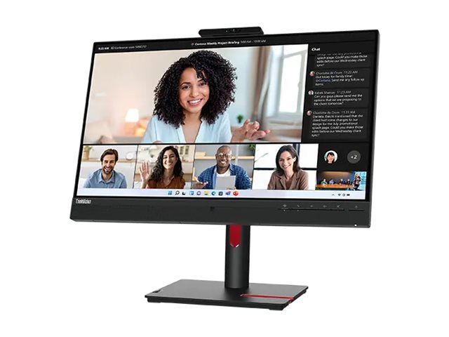 Lenovo ThinkVision T24mv-30 - Écran LED - 24" (23.8" visualisable) - 1920 x 1080 Full HD (1080p) - IPS - 250 cd/m² - 1000:1 - 4 ms - HDMI, DisplayPort, USB-C - haut-parleurs - noir corbeau - Campus - 63D7UAT3EU - Écrans d'ordinateur