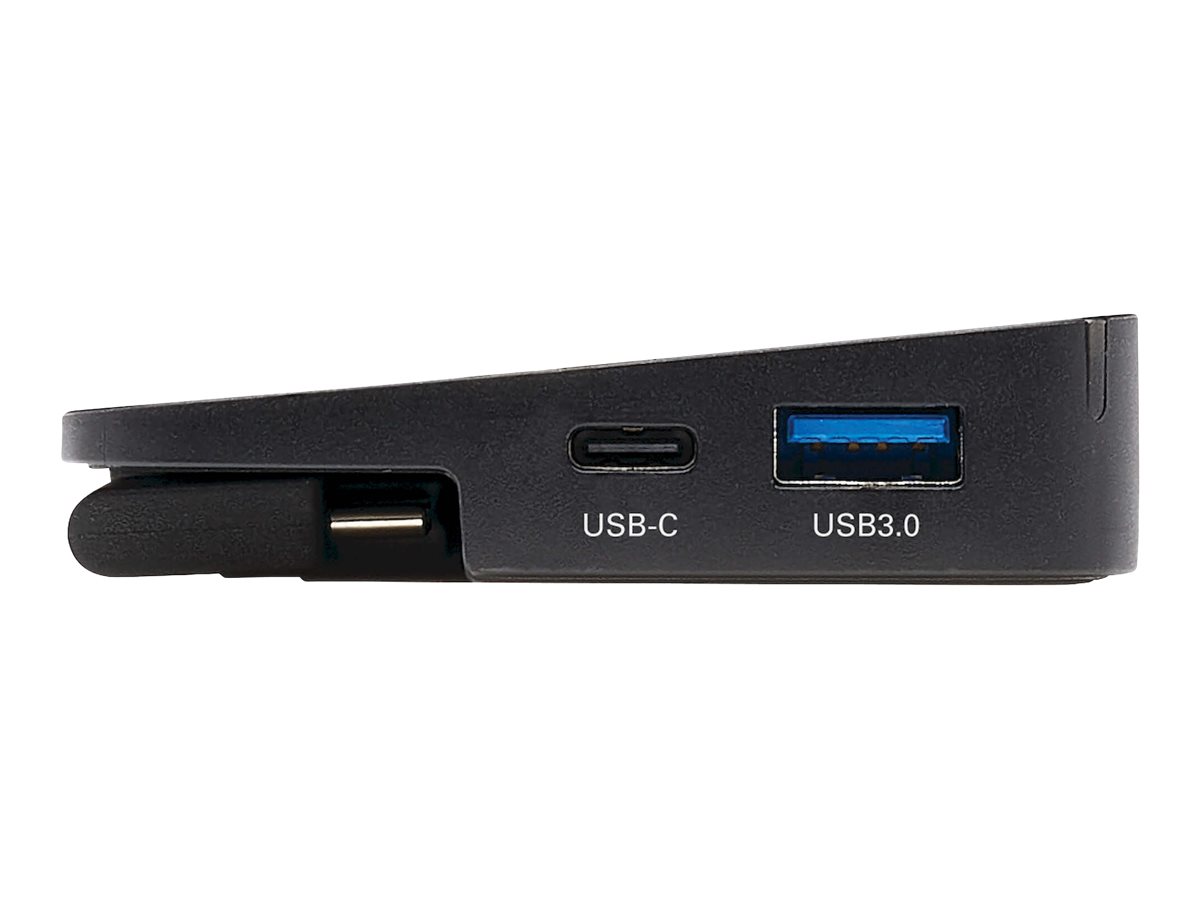 Tripp Lite Station d'accueil USB C à trois écrans Station d'accueil USB C avec HDMI 4K et DisplayPort, VGA - USB-A/C, GbE, PD 100 W, noir - Station d'accueil - USB-C 3.1 / Thunderbolt 3 - VGA, HDMI, DP - 1GbE - U442-DOCK7D-B - Stations d'accueil pour ordinateur portable