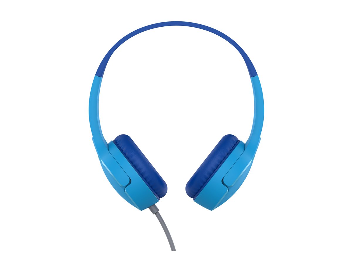 Belkin SoundForm Mini - Écouteurs avec micro - sur-oreille - filaire - jack 3,5mm - bleu - AUD004BTBL - Écouteurs