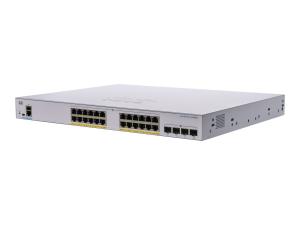 Cisco Business 350 Series CBS350-24FP-4X - Commutateur - C3 - Géré - 24 x 10/100/1000 (PoE+) + 4 x 10 Gigabit SFP+ - Montable sur rack - PoE+ (370 W) - CBS350-24FP-4X-EU - Concentrateurs et commutateurs gigabit