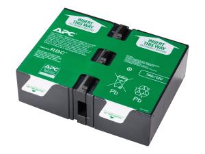 Cartouche de batterie de rechange APC #123 - Batterie d'onduleur - 1 x batterie - Acide de plomb - pour P/N: BX1350M, BX1350M-LM60, SMT750RM2UC, SMT750RM2UNC, SMT750RMI2UC, SMT750RMI2UNC - APCRBC123 - Batteries UPS
