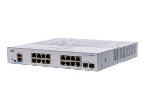 Cisco Business 250 Series CBS250-16T-2G - Commutateur - C3 - intelligent - 16 x 10/100/1000 + 2 x Gigabit SFP - Montable sur rack - CBS250-16T-2G-EU - Concentrateurs et commutateurs gigabit