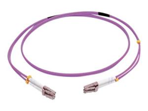 C2G 2m LC/LC OM4 LSZH Fibre Patch - Purple - Cordon de raccordement - LC multi-mode (M) pour LC multi-mode (M) - 2 m - fibre optique - duplex - 50 / 125 microns - OM4 - violet - 81750 - Câblesenfibres