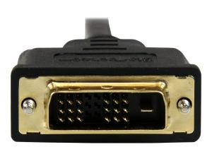 StarTech.com Câble Adaptateur Micro HDMI® vers DVI-D M/M pour Tablet et Smartphone, 1x Micro HDMI (Type D) Mâle, 1x DVI-D (18+1) Mâle - 1m - Câble adaptateur - DVI-D mâle pour 19 pin micro HDMI Type D mâle - 1 m - blindé - noir - HDDDVIMM1M - Câbles HDMI