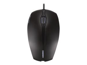 CHERRY GENTIX Illuminated - Souris - droitiers et gauchers - optique - 3 boutons - filaire - USB - noir - JM-0300 - Souris