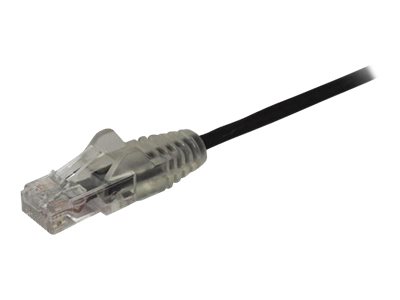 StarTech.com Cable reseau Ethernet RJ45 Cat6 de 2,5 m - Cordon de brassage mince Cat 6 UTP sans crochet - Fil Gigabit noir (N6PAT250CMBKS) - Cordon de raccordement - RJ-45 (M) pour RJ-45 (M) - 2.5 m - CAT 6 - sans crochet - noir - N6PAT250CMBKS - Câbles à paire torsadée