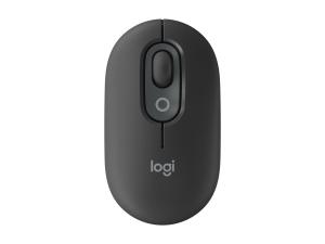 Logitech POP - Souris - emoji personnalisable - optique - 4 boutons - sans fil - Bluetooth 5.1 LE - graphite - 910-007412 - Souris