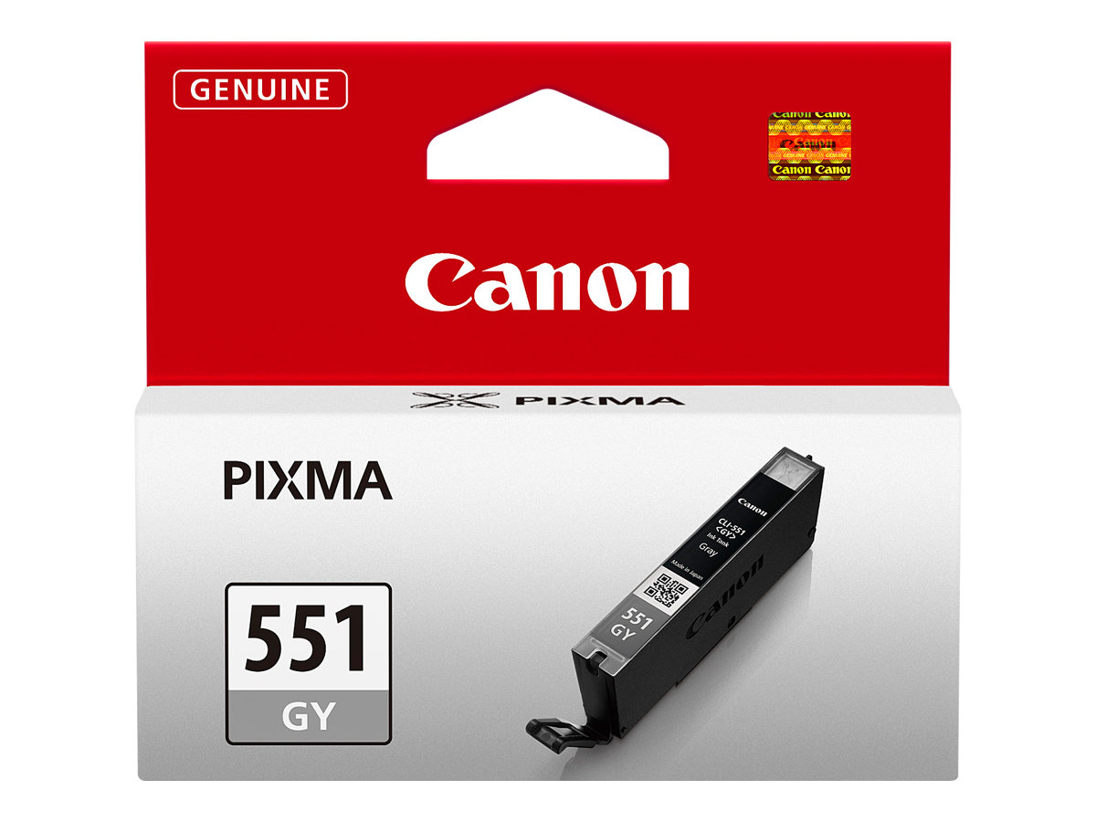 Canon CLI-551GY - 7 ml - gris - original - réservoir d'encre - pour PIXMA iP8750, iX6850, MG5655, MG6350, MG7150, MG7150 MONSTER UNIVERSITY Edition, MG7550 - 6512B001 - Réservoirs d'encre