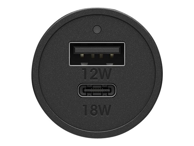 OtterBox Premium - Adaptateur d'alimentation pour voiture - PD 3.0 - 2 connecteurs de sortie (USB, 24 pin USB-C) - noir scintillant - 78-52545 - Adaptateurs électriques et chargeurs