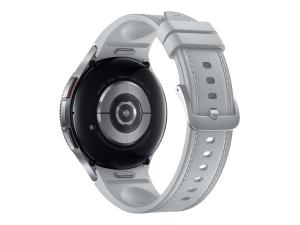 Samsung Galaxy Watch6 Classic - 47 mm - montre intelligente avec bande - cuir écologique hybride - argent - taille du bracelet : M/L - affichage 1.5" - 16 Go - NFC, Wi-Fi, Bluetooth - 59 g - argent - SM-R960NZSAXEF - Montres intelligentes
