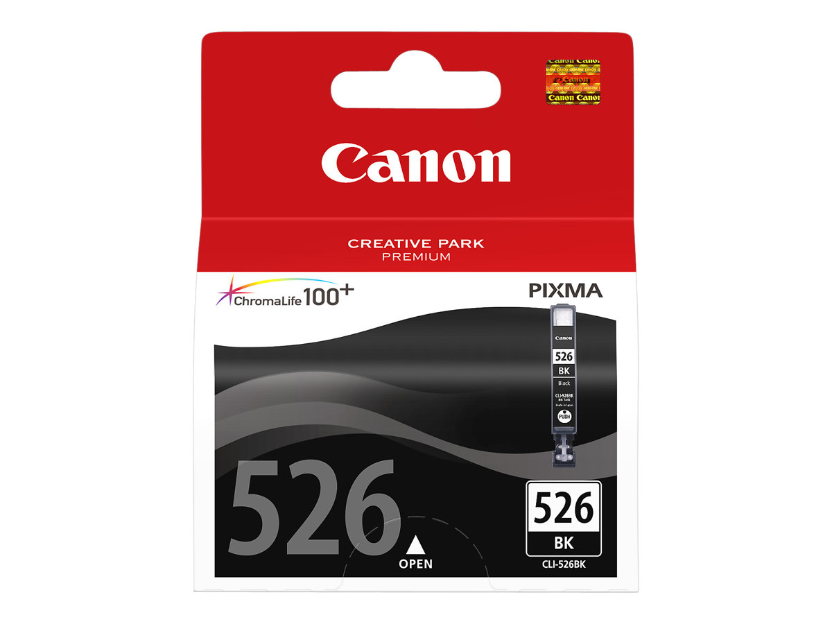 Canon CLI-526BK - Noir - original - réservoir d'encre - pour PIXMA iP4950, iX6550, MG5250, MG5350, MG6150, MG6250, MG8150, MG8250, MX715, MX885, MX895 - 4540B001 - Cartouches d'encre Canon