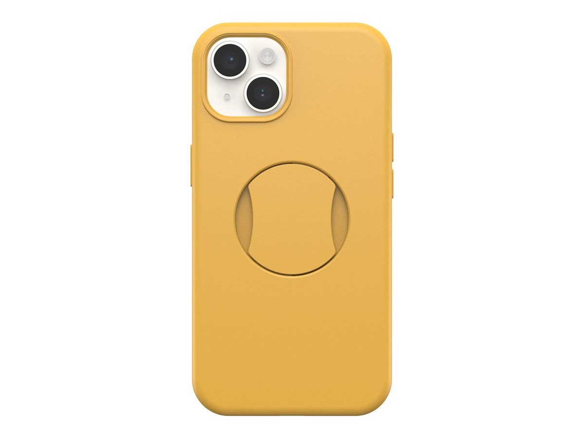 OtterBox OtterGrip Symmetry Series - Coque de protection pour téléphone portable - compatibilité avec MagSafe - polycarbonate, caoutchouc synthétique - aspen gleam 2.0 (jaune) - pour Apple iPhone 15 Pro - 77-93146 - Coques et étuis pour téléphone portable