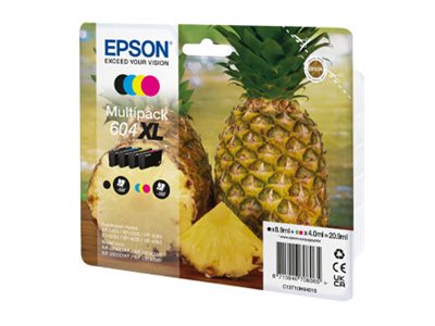 Epson 604XL Singlepack - 4 ml - XL - jaune - original - emballage coque avec alarme radioélectrique/ acoustique - cartouche d'encre - pour Expression Home XP-2200, 2205, 3200, 3205, 4200, 4205; WorkForce WF-2910, 2930, 2935, 2950 - C13T10H44020 - Cartouches d'encre Epson