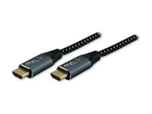 MCL - Ultra High Speed - câble HDMI avec Ethernet - HDMI mâle pour HDMI mâle - 2 m - gris, noir - support 4K 120 Hz, support pour 8K60Hz, support Ethernet - MC2A99A0MC3892Z - Accessoires pour systèmes audio domestiques