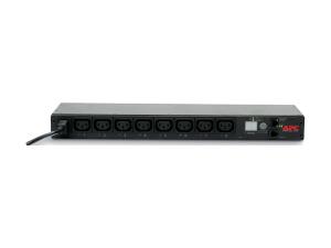 PDU en rack commuté APC AP7920B - Unité de distribution d'alimentation - CA 200/208/230 V - 2300 VA - Ethernet - entrée : IEC 60320 C14 - connecteurs de sortie : 8 (power IEC 60320 C13) - 1U - 19" - noir - pour P/N: SMTL1000RMI2UC, SMX1000C, SMX1500RM2UC, SMX1500RM2UCNC, SMX750C, SMX750CNC - AP7920B - Parasurtenseurs et PDU