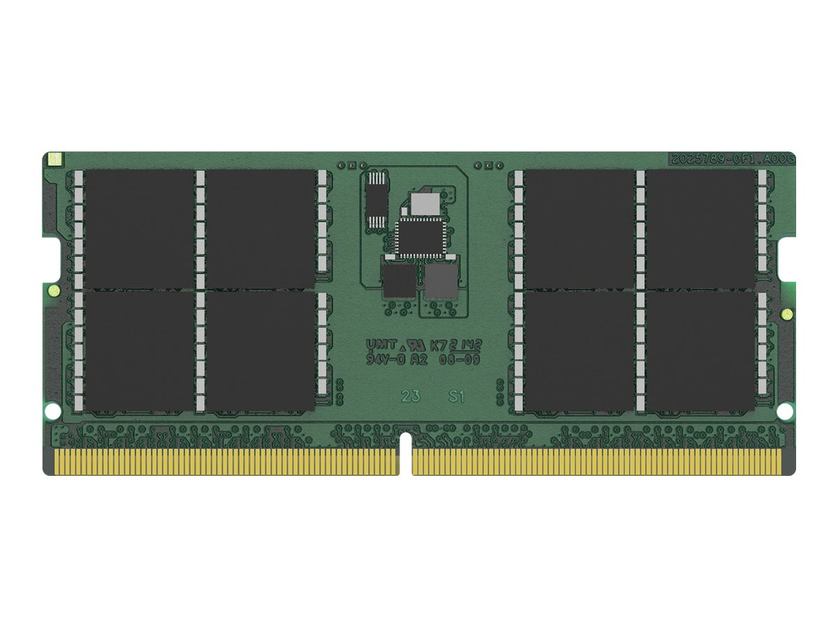 Kingston ValueRAM - DDR5 - module - 32 Go - SO DIMM 262 broches - 5200 MHz / PC5-41600 - CL42 - 1.1 V - mémoire sans tampon - on-die ECC - KVR52S42BD8-32 - DDR5