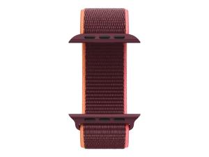 Apple 44mm Sport Loop - Bracelet de montre pour montre intelligente - taille Regular - lie-de-vin - pour Watch Hermès Series 7, Hermès Series 9, Series 10, Series 8, Series 9, Ultra, Ultra 2 - MYA92ZM/A - Accessoires pour smart watch