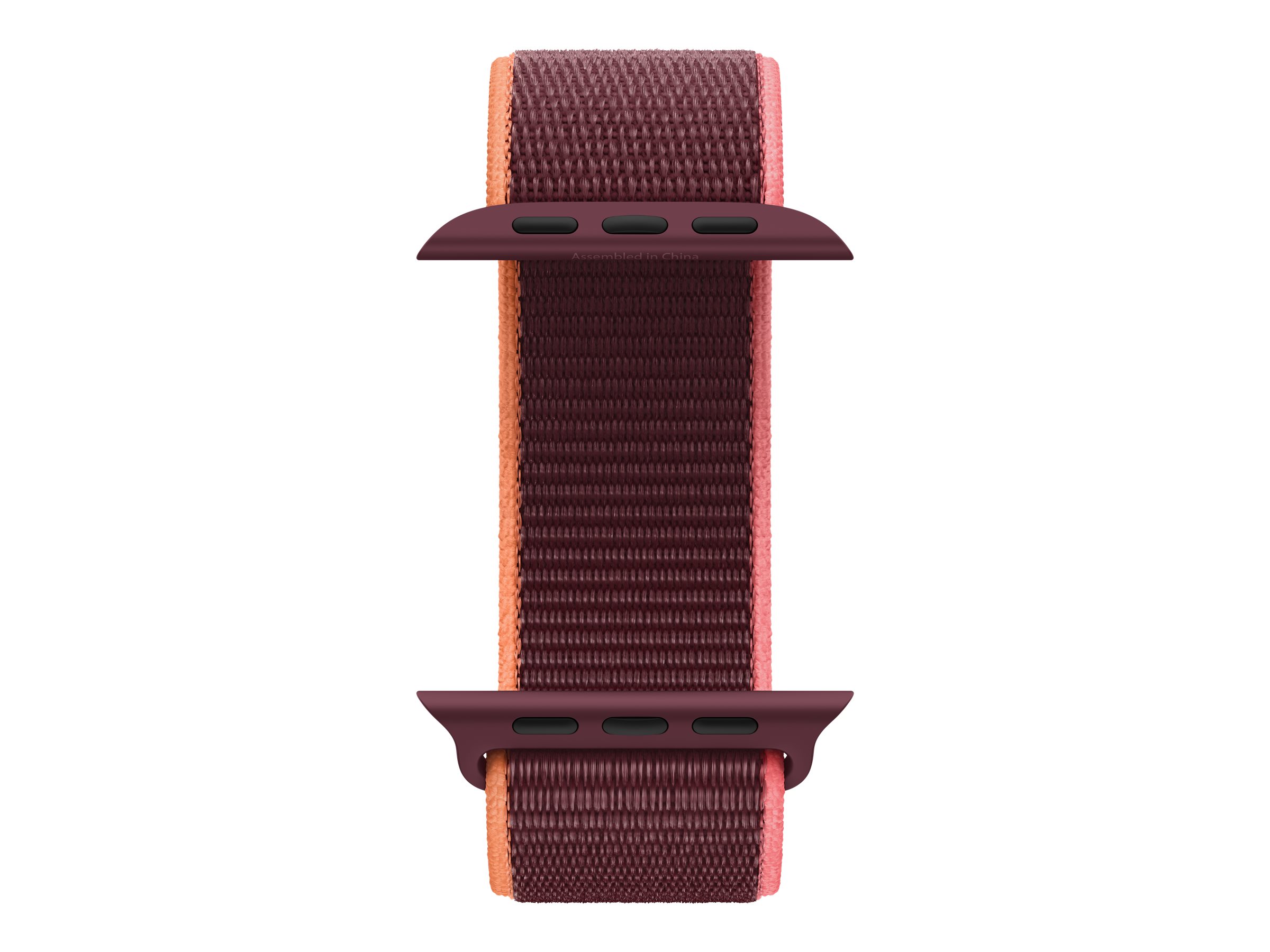 Apple 44mm Sport Loop - Bracelet de montre pour montre intelligente - taille Regular - lie-de-vin - pour Watch Hermès Series 7, Hermès Series 9, Series 10, Series 8, Series 9, Ultra, Ultra 2 - MYA92ZM/A - Accessoires pour smart watch