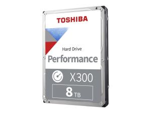 Toshiba X300 Performance - Disque dur - 8 To - interne - 3.5" - SATA 6Gb/s - 7200 tours/min - mémoire tampon : 256 Mo - HDWR480UZSVA - Disques durs internes