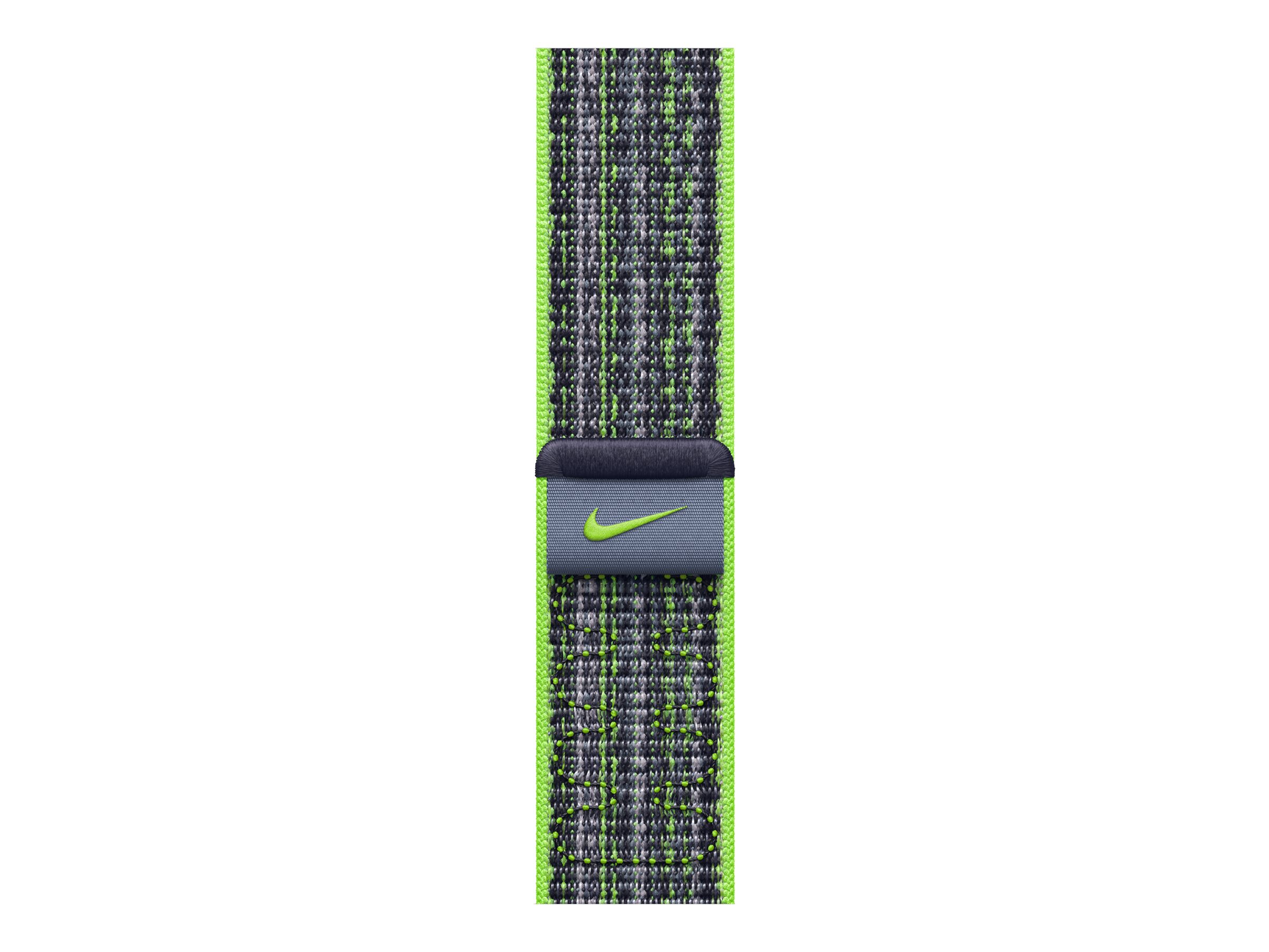 Apple Nike - Boucle pour montre intelligente - 45 mm - 145 - 220 mm - vert brillant/bleu - MTL43ZM/A - accessoires divers