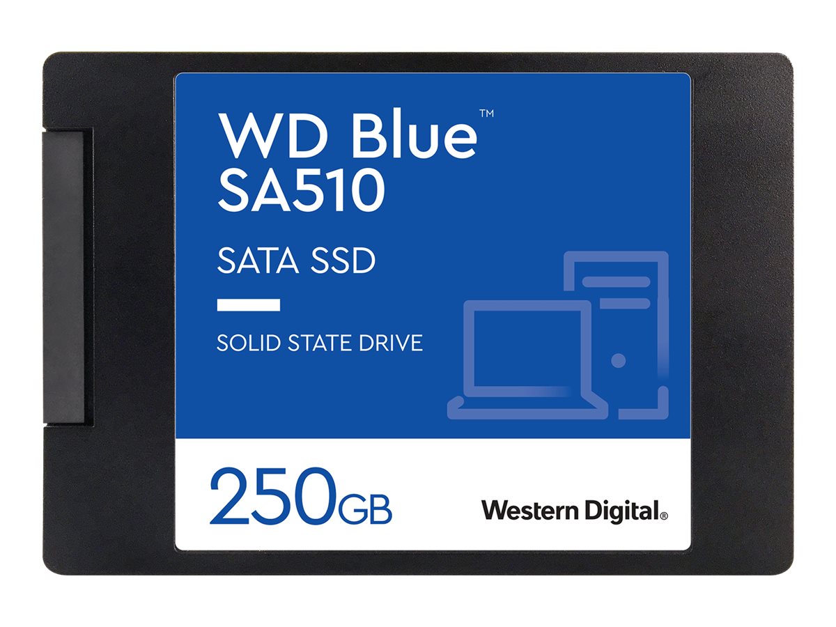 WD Blue SA510 WDS250G3B0A - SSD - 250 Go - interne - 2.5" - SATA 6Gb/s - bleu - WDS250G3B0A - Disques durs pour ordinateur portable
