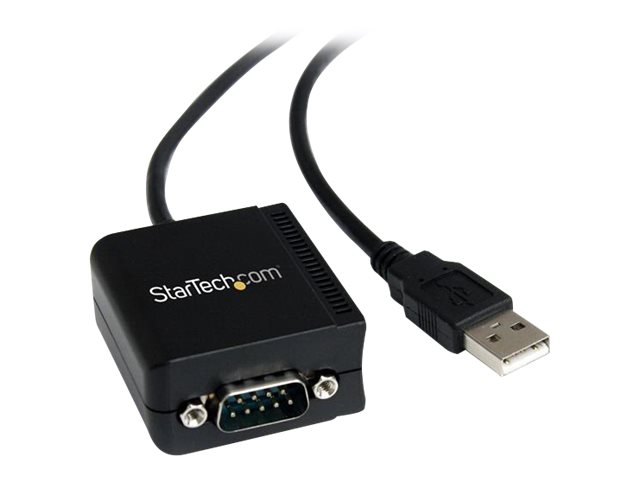 StarTech.com Câble adaptateur de 1,80 m USB vers série DB9 RS232 - Chipset FTDI - Mémorisation de port - 1x DB-9 mâle - 1x USB A mâle - Adaptateur série - USB - RS-232 - noir - ICUSB2321F - Cartes réseau USB