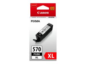 Canon PGI-570PGBK XL - 22 ml - à rendement élevé - noir - original - blister - réservoir d'encre - pour PIXMA TS5051, TS5053, TS5055, TS6050, TS6051, TS6052, TS8051, TS8052, TS9050, TS9055 - 0318C008 - Réservoirs d'encre