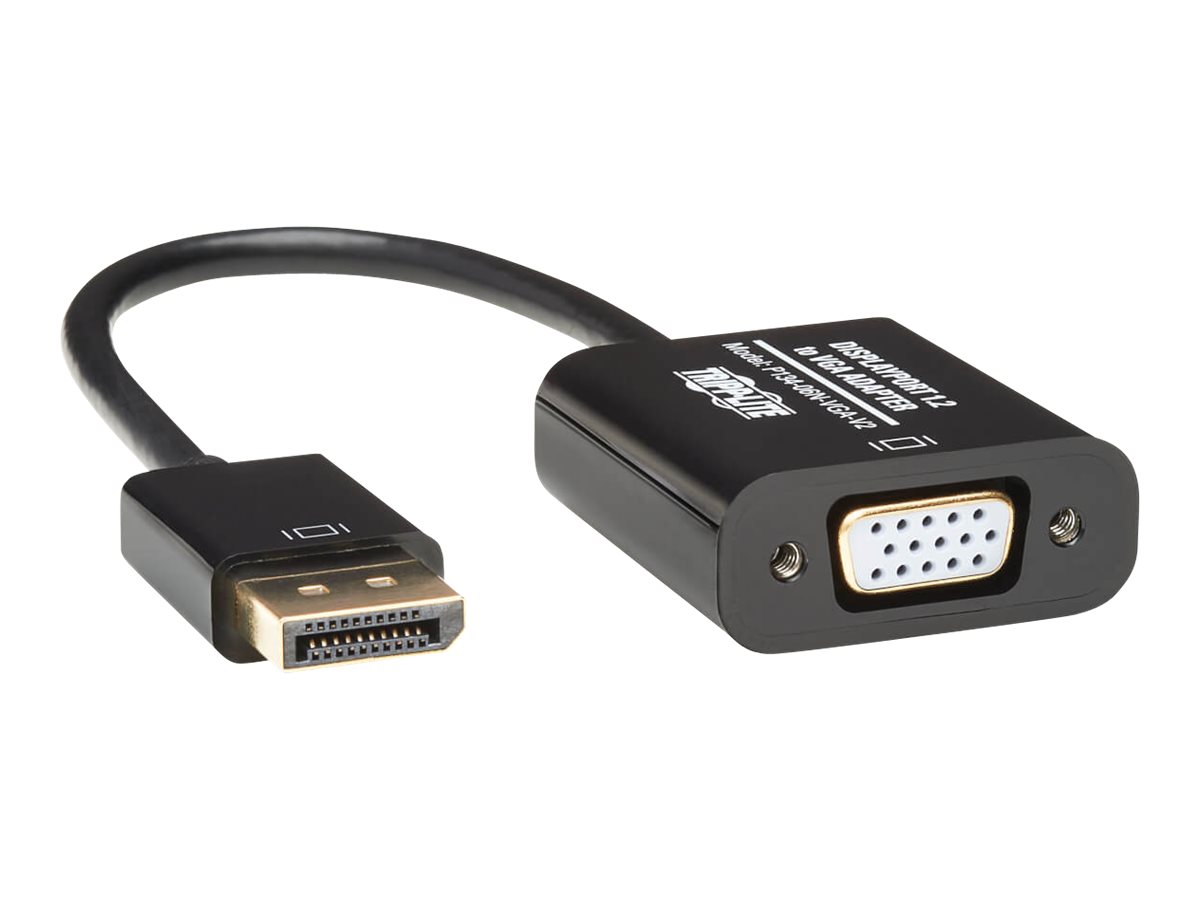 Tripp Lite 6in DisplayPort to VGA Adapter Active Converter DP to VGA M/F DPort 1.2 6" - Carte d'écran - DisplayPort (M) pour HD-15 (VGA) (F) - 15.2 cm - actif - noir - P134-06N-VGA-V2 - Câbles pour périphérique