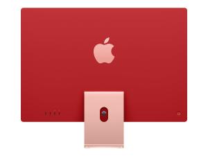 Apple iMac with 4.5K Retina display - Tout-en-un - M3 - RAM 8 Go - SSD 256 Go - M3 8-core GPU - IEEE 802.11ax (Wi-Fi 6E), Bluetooth 5.3 LAN sans fil: - 802.11a/b/g/n/ac/ax (Wi-Fi 6E), Bluetooth 5.3 - Apple macOS Sonoma 14.0 - moniteur : LED 24" 4480 x 2520 (4.5K) - clavier : Français - rose - MQRD3FN/A - Ordinateurs de bureau