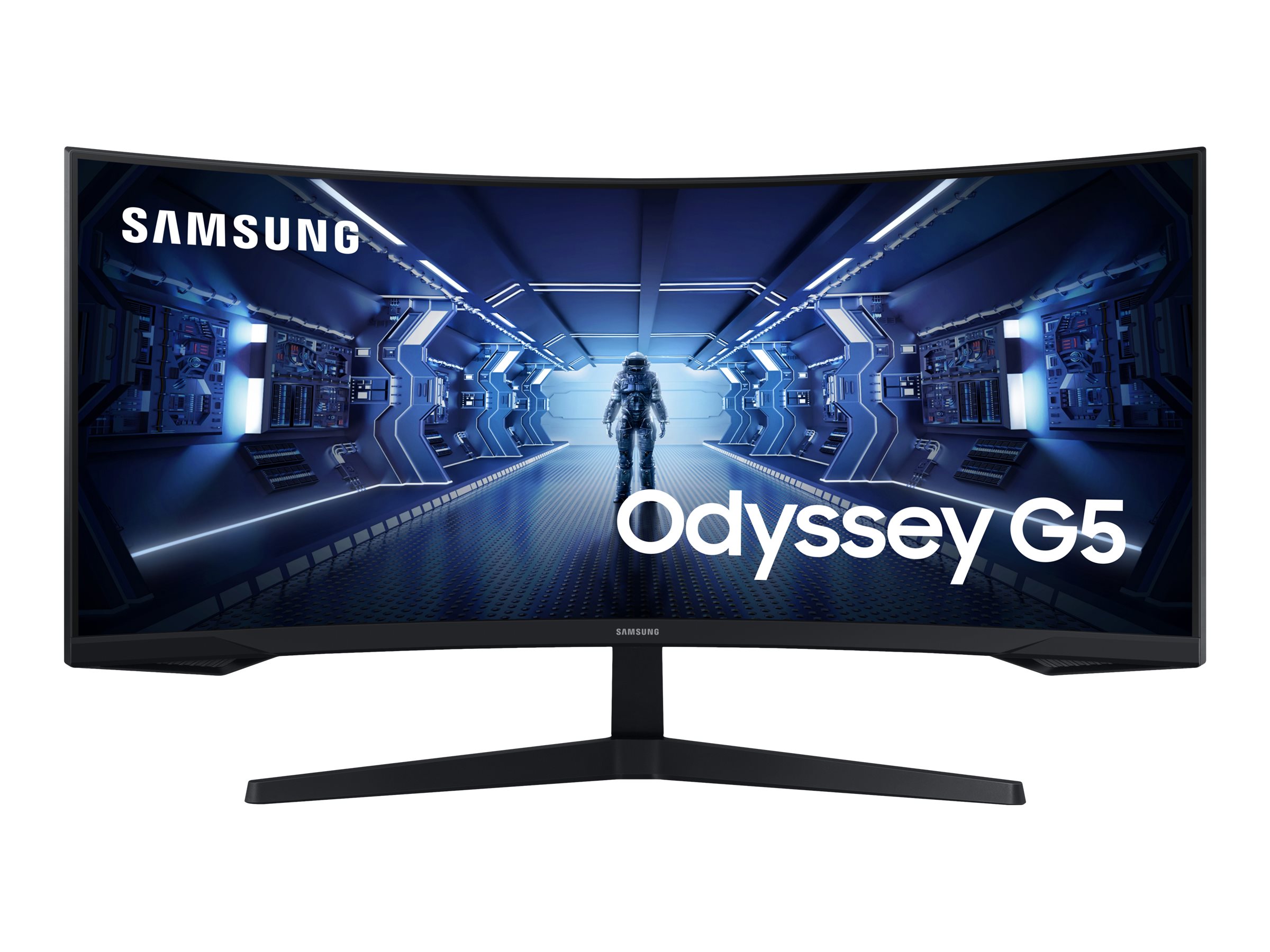 Samsung Odyssey G5 C34G55TWWP - G55T Series - écran LED - jeux - incurvé - 34" - 3440 x 1440 UWQHD @ 165 Hz - VA - 250 cd/m² - 2500:1 - HDR10 - 1 ms - HDMI, DisplayPort - noir - LC34G55TWWPXEN - Écrans d'ordinateur