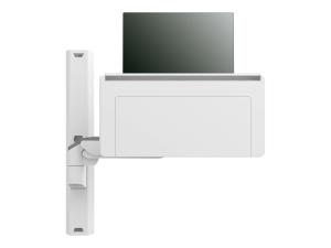 Ergotron CareFit Combo System with Worksurface - Kit de montage (bras articulé, rail mural 34 pouces, base de support mural, plateau de clavier extractible avec surface de travail intégrée, adaptateur pour montage sur rail, couvertures de rails muraux, support de montage sur rail) - modulaire - pour écran LCD / clavier - plastique, aluminium - blanc - Taille d'écran : jusqu'à 27 pouces - montable sur mur - 45-619-251 - Montages pour TV et moniteur