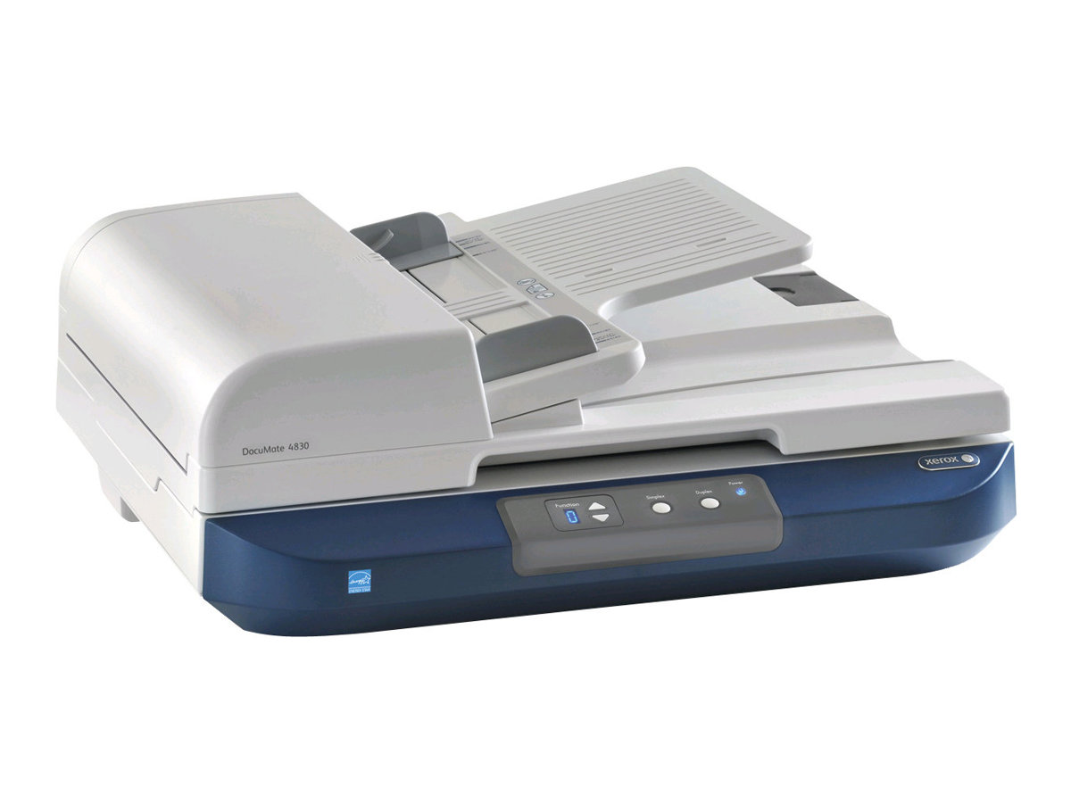 Xerox DocuMate 4830 - Scanner de documents - Capteur d'images de contact (CIS) - Recto-verso - A3 - 600 dpi - jusqu'à 50 ppm (mono) / jusqu'à 30 ppm (couleur) - Chargeur automatique de documents (75 feuilles) - jusqu'à 3000 pages par jour - USB 2.0 - 100N02943 - Scanneurs de documents