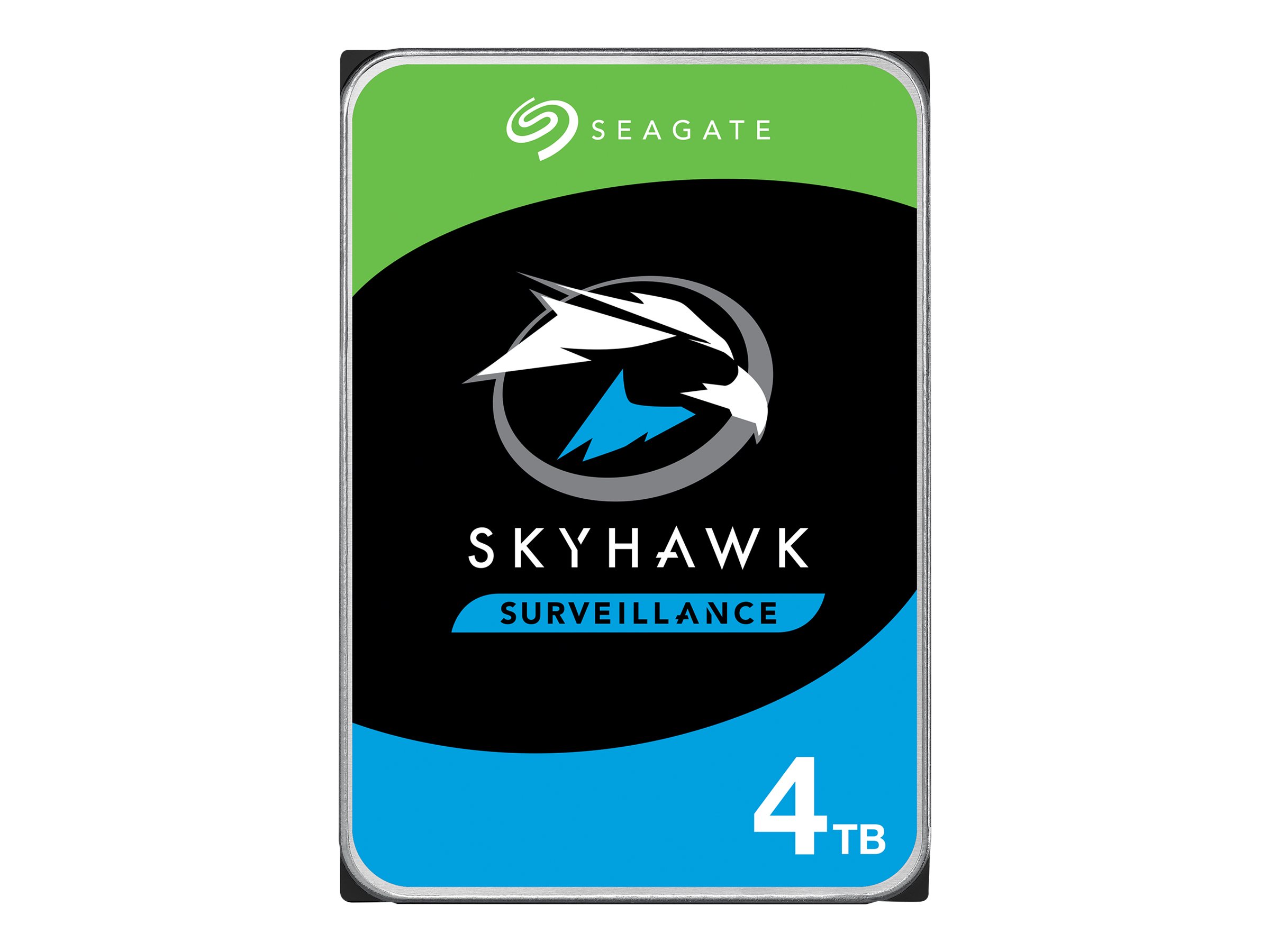 Seagate SkyHawk ST4000VX016 - Disque dur - 4 To - interne - 3.5" - SATA 6Gb/s - mémoire tampon : 256 Mo - avec 3 ans de Seagate Rescue Data Recovery - ST4000VX016 - Disques durs internes