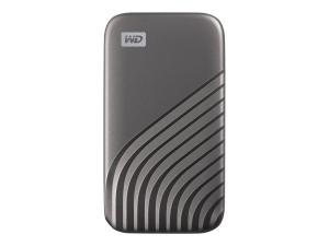 WD My Passport SSD WDBAGF0020BGY - SSD - chiffré - 2 To - externe (portable) - USB 3.2 Gen 2 (USB-C connecteur) - AES 256 bits - gris sidéral - WDBAGF0020BGY-WESN - Disques SSD