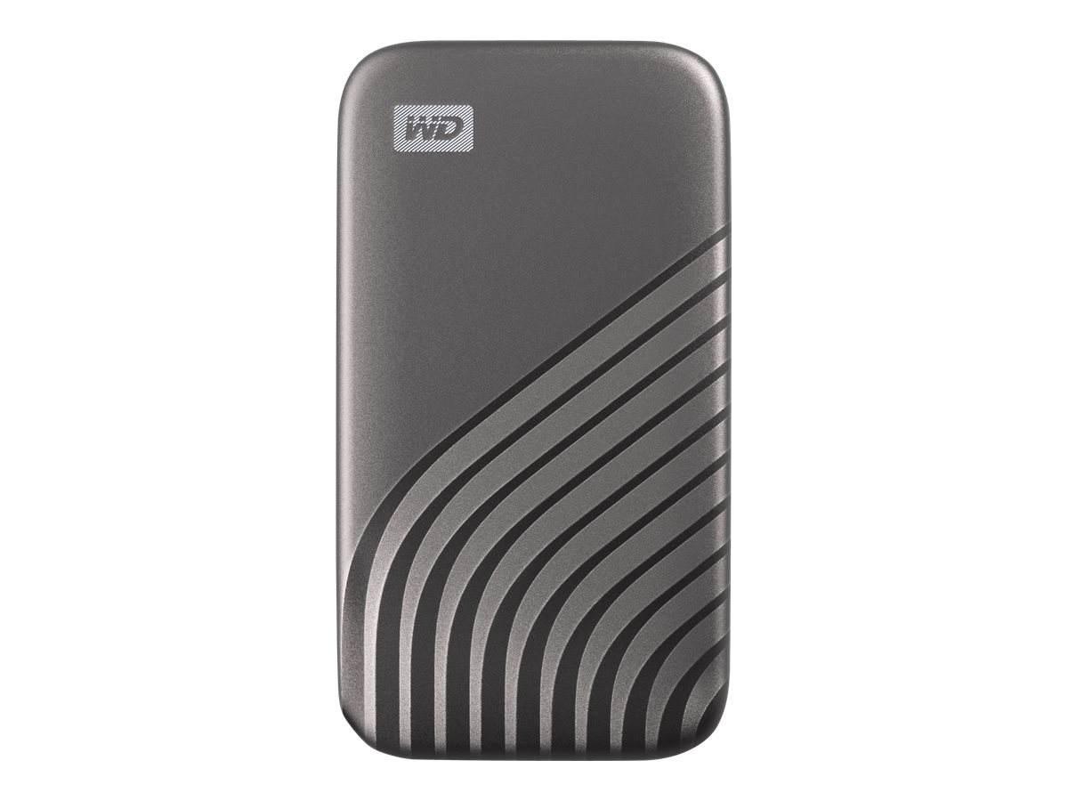 WD My Passport SSD WDBAGF0020BGY - SSD - chiffré - 2 To - externe (portable) - USB 3.2 Gen 2 (USB-C connecteur) - AES 256 bits - gris sidéral - WDBAGF0020BGY-WESN - Disques SSD