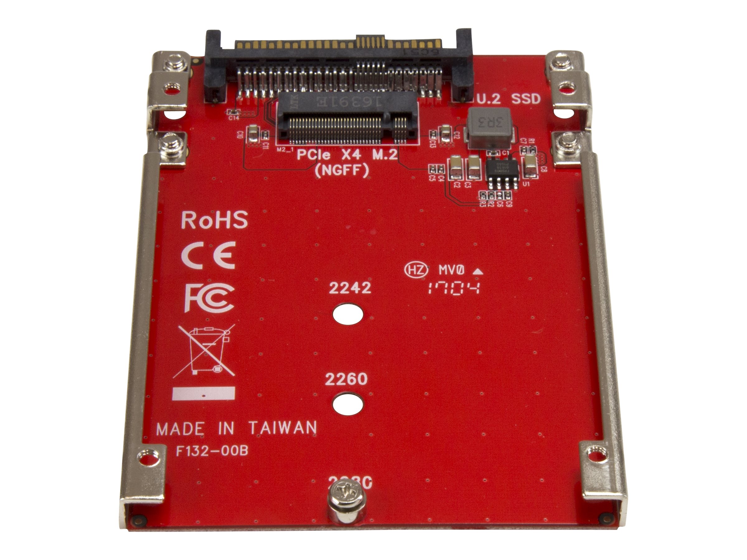 StarTech.com Adaptateur PCIe M.2 - U.2 SFF-8639 - Pour SSD M.2 PCIe NVMe - SSD PCIe - Carte PCI Express (U2M2E125) - Adaptateur d'interface - M.2 - M.2 Card - U.2 - rouge - U2M2E125 - Adaptateurs de stockage