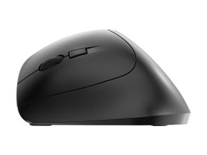 CHERRY MW 4500 LEFT - Souris - ergonomique - pour gauchers - optique - 6 boutons - sans fil - récepteur sans fil USB - noir - JW-4550 - Souris