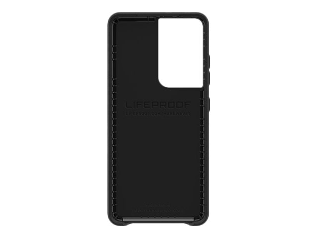 LifeProof WAKE - Coque de protection pour téléphone portable - 85 % de plastique recyclé provenant de l'océan - noir - modèle d'onde douce - pour Samsung Galaxy S21 Ultra 5G - 77-81261 - Coques et étuis pour téléphone portable