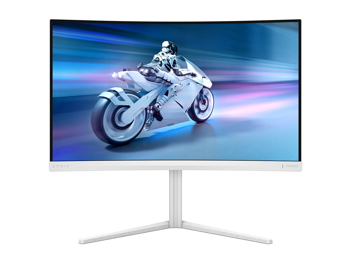 Philips Evnia 5000 27M2C5501 - Écran LED - jeux - incurvé - 27" - 2560 x 1440 QHD @ 180 Hz - Fast VA - 5000:1 - HDR10 - 0.5 ms - 2xHDMI, DisplayPort - blanc - 27M2C5501/00 - Écrans d'ordinateur