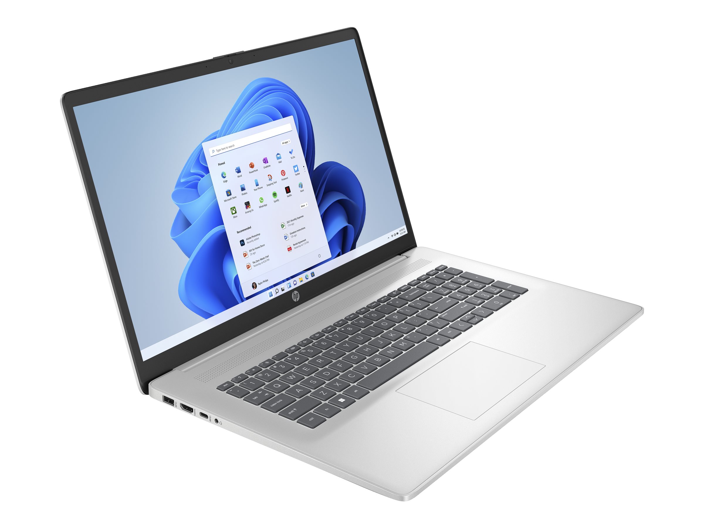 HP Laptop 17-cn3005nf - Intel Core i3 - N305 / jusqu'à 3.8 GHz - Win 11 Home - UHD Graphics - 8 Go RAM - 512 Go SSD NVMe - 17.3" IPS 1920 x 1080 (Full HD) - Wi-Fi 6, Bluetooth - argent naturel - clavier : Français - 9S9E6EA#ABF - Ordinateurs portables