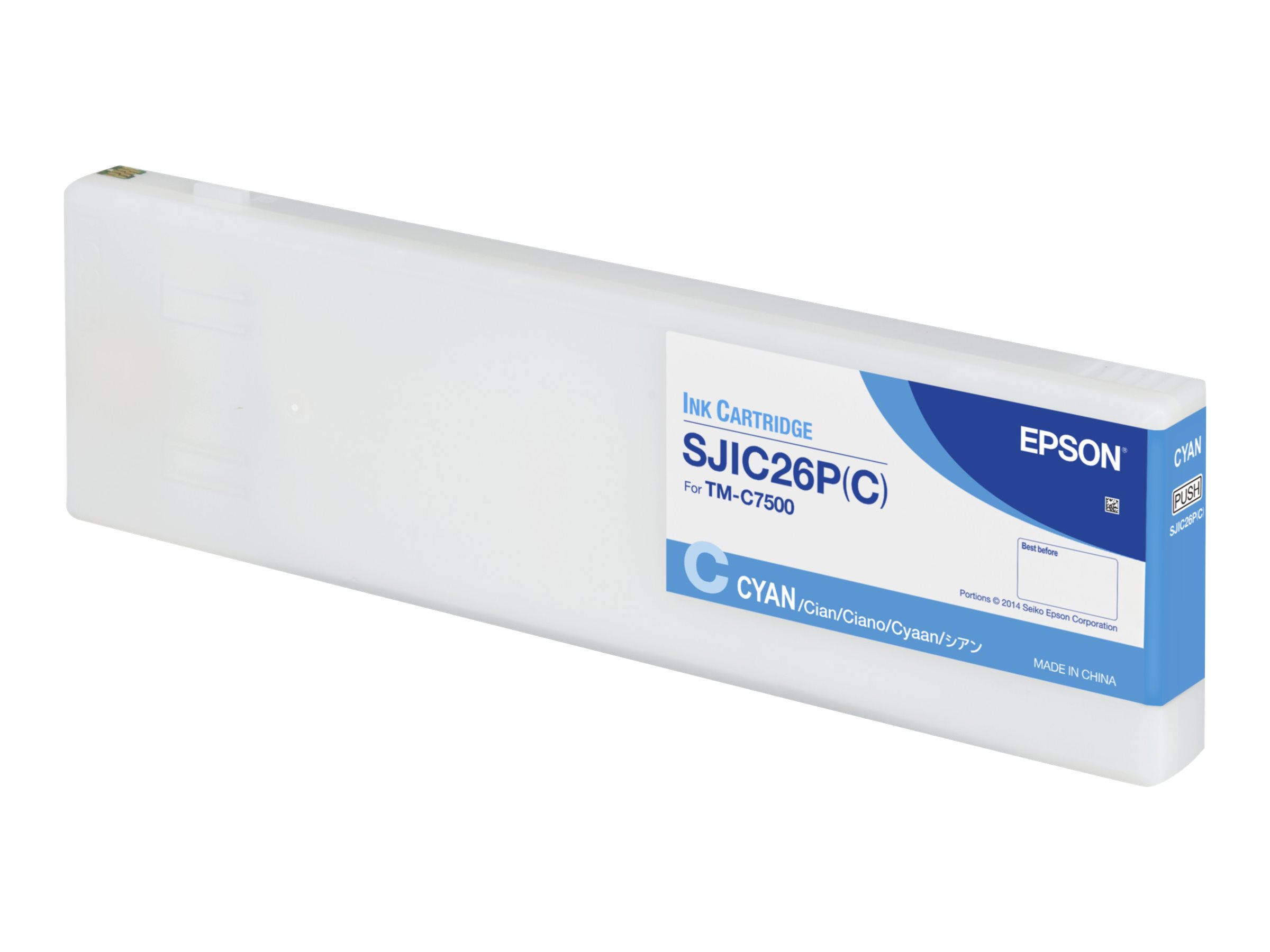 Epson SJIC26P(C) - 294.3 ml - cyan - original - cartouche d'encre - pour ColorWorks TM-C7500 - C33S020619 - Cartouches d'imprimante