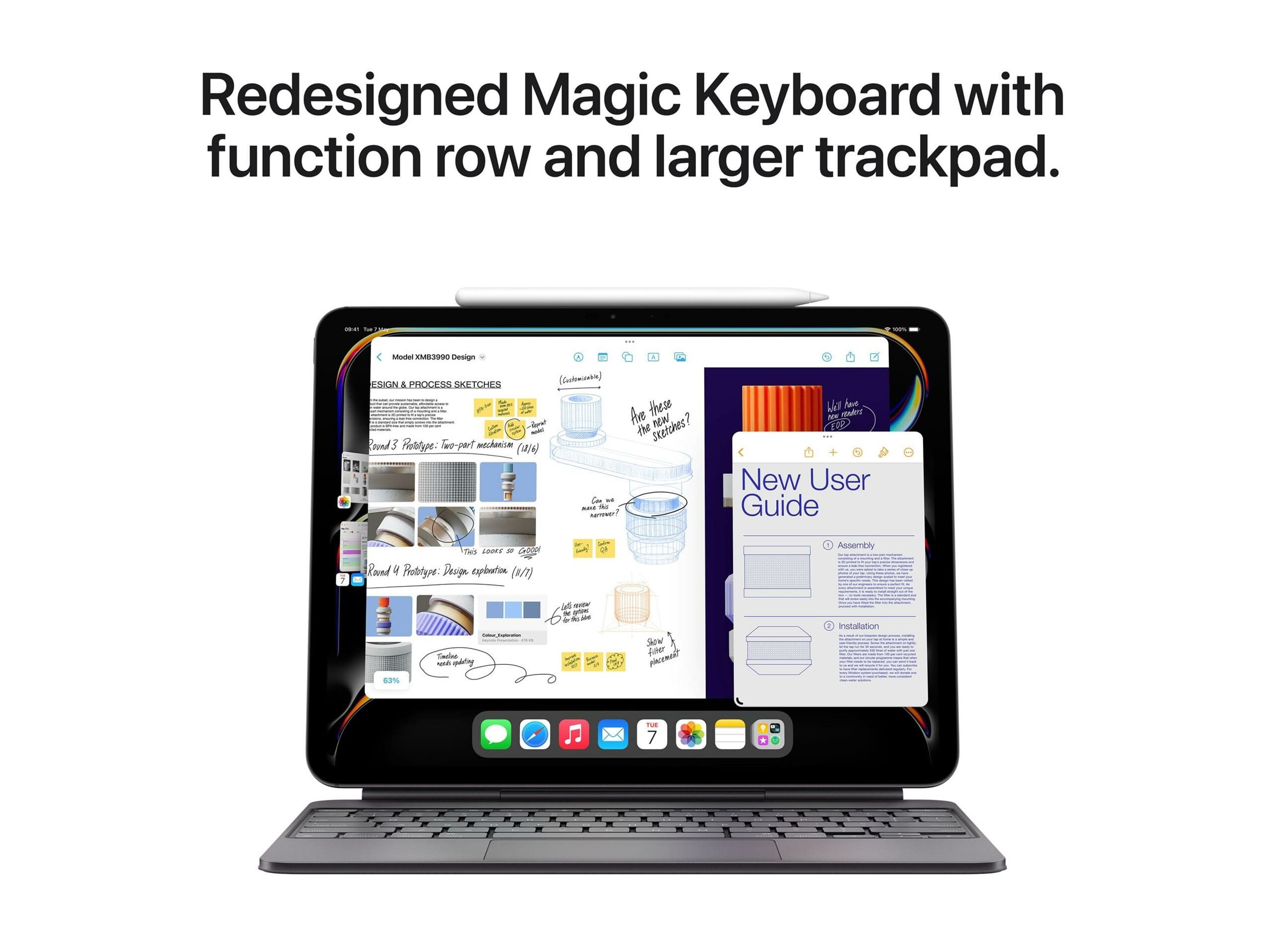 Apple 13-inch iPad Pro Wi-Fi + Cellular - Tablette - 1 To - 13" Tandem OLED (2752 x 2064) - avec nano-texture glass - 3G, 4G, 5G - noir spatial - MWRY3NF/A - Tablettes et appareils portables