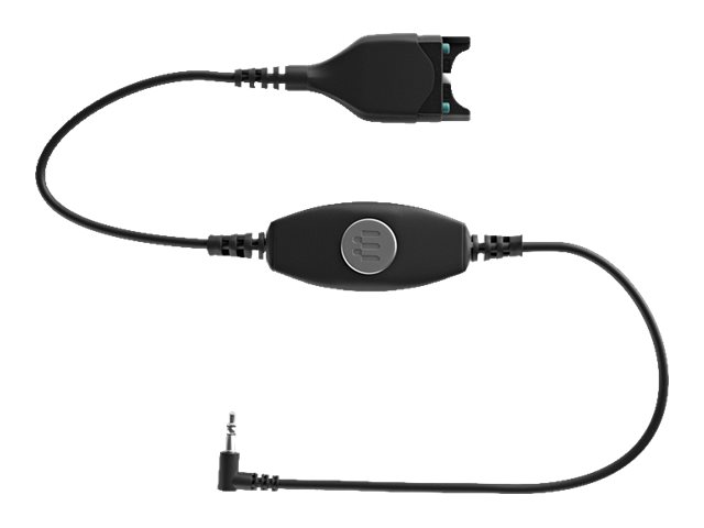 EPOS CMB 01 CTRL - Câble pour casque micro - connecteur de casque micro mâle droit pour jack mini mâle incliné - 80 cm - noir - pour IMPACT SC 230, 232, 260, 262, 630, 632, 660, 662 - 1000771 - Câbles pour écouteurs