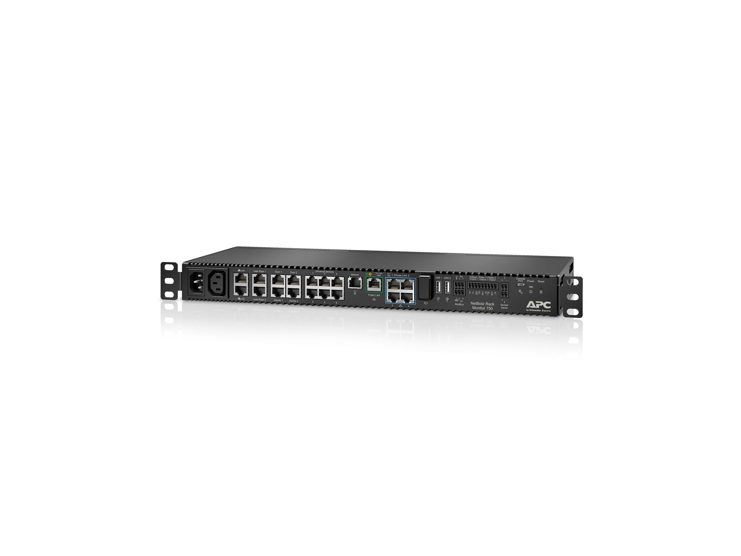 APC NetBotz Rack Monitor 750 - Appareil de surveillance de l'environnement - 1GbE - 1U - rack-montable - Conformité TAA - pour P/N: SMTL1000RMI2UC, SMX1000C, SMX1500RM2UC, SMX1500RM2UCNC, SMX750C, SMX750CNC - NBRK0750 - Périphériques réseau spécialisés